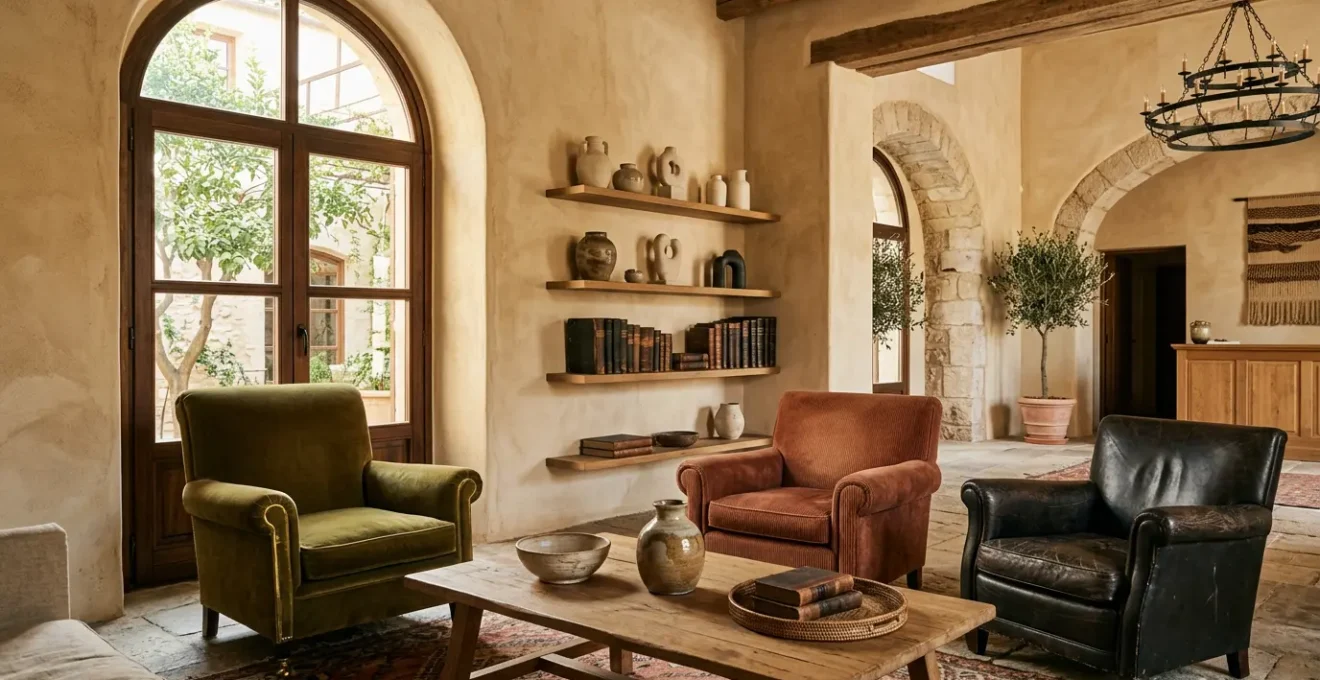 Vista elegante di un boutique hotel italiano con dettagli artigianali e atmosfera intima