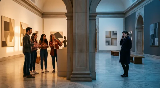 Confronto tra esperienza con guida privata e audioguida nei musei d'arte